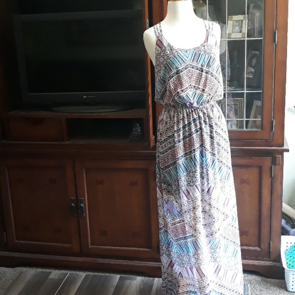 NWOT Pink Rose Sleeveless Maxi Dress - Picture 2 of 8
